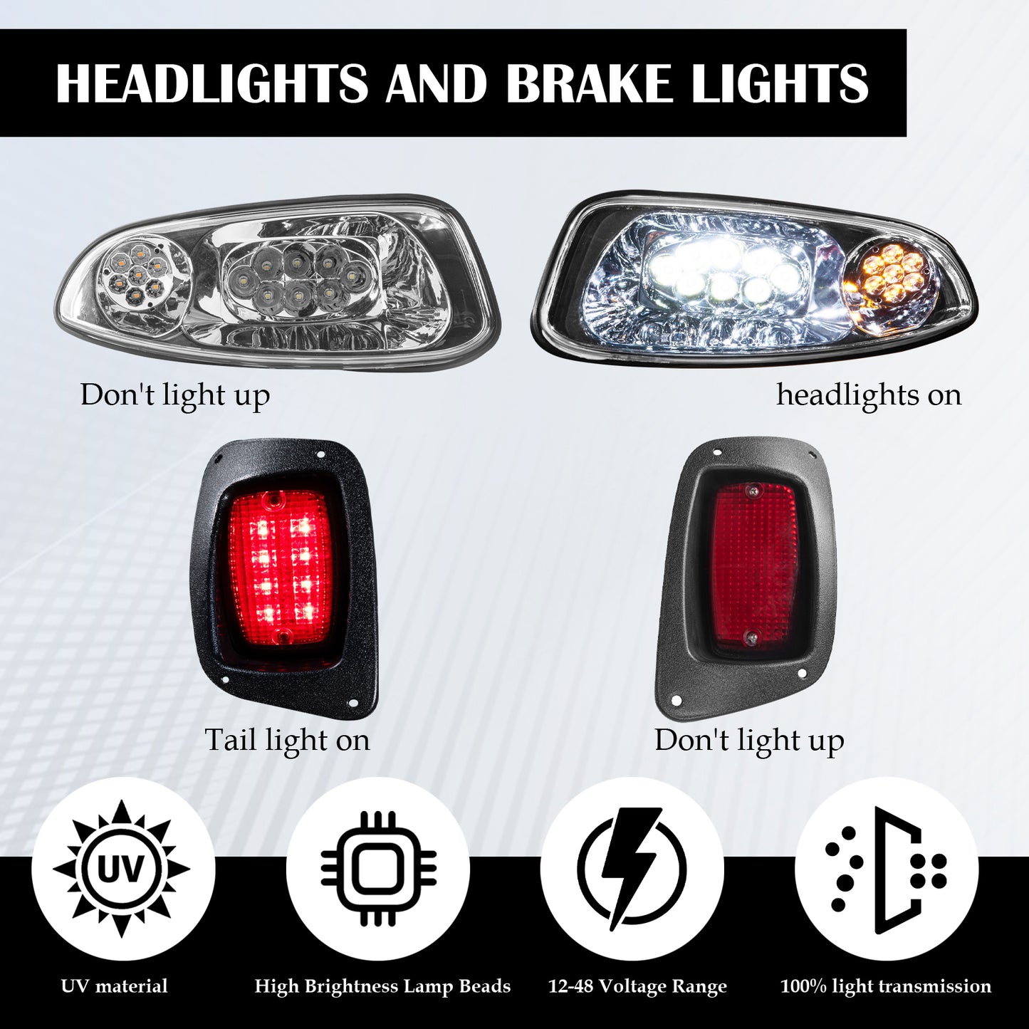 vpahub EZ-GO RXV 2016+ LED Basic Light Kit with upgraded harness