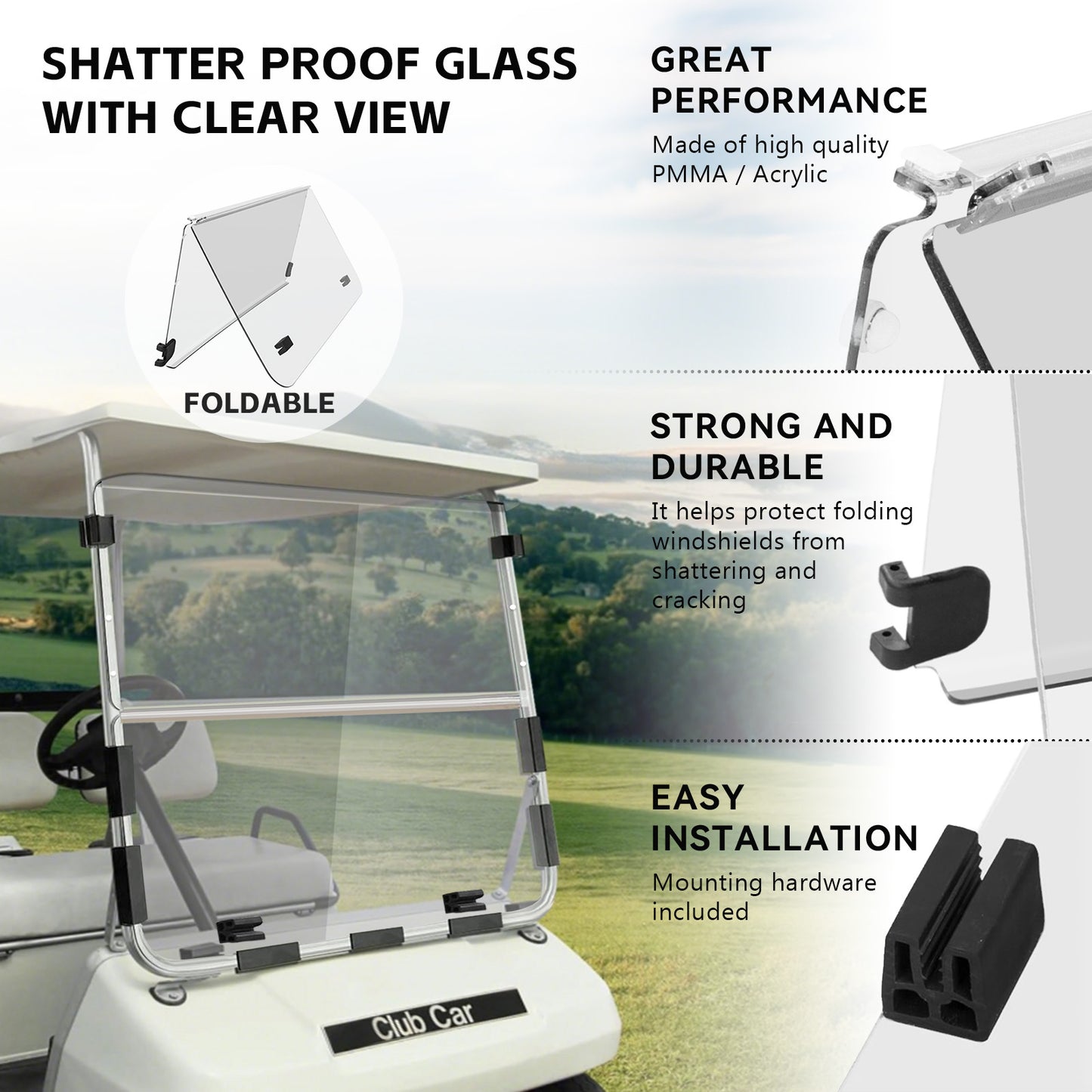 VPAHub Club Car DS OLD Clear Windshield
