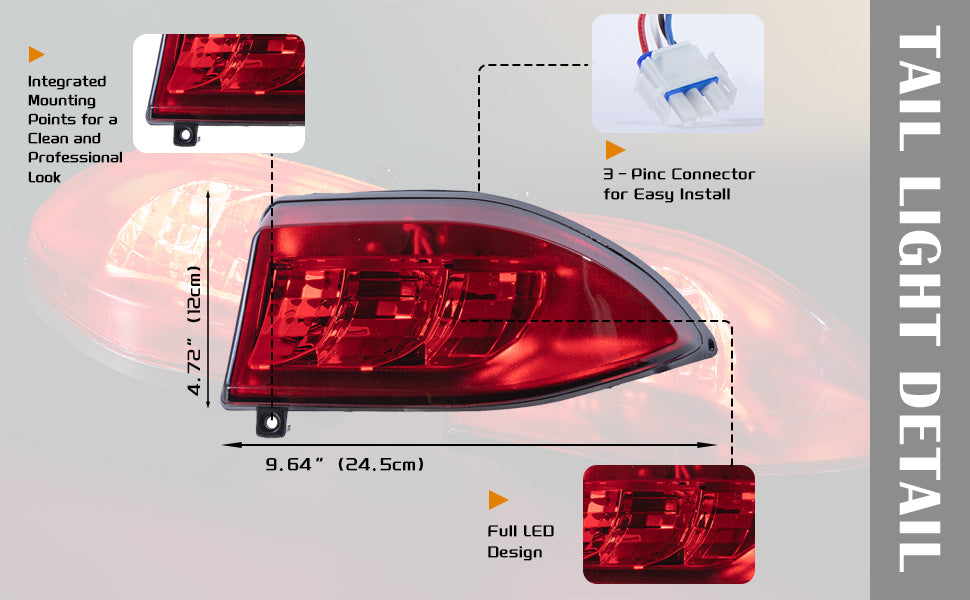 VPAHub Club Car Precedent Iron Man LED Deluxe Light Kit 12V, LED Street Legal Headlight with Iron Man Bumper and Daytime Running Lights