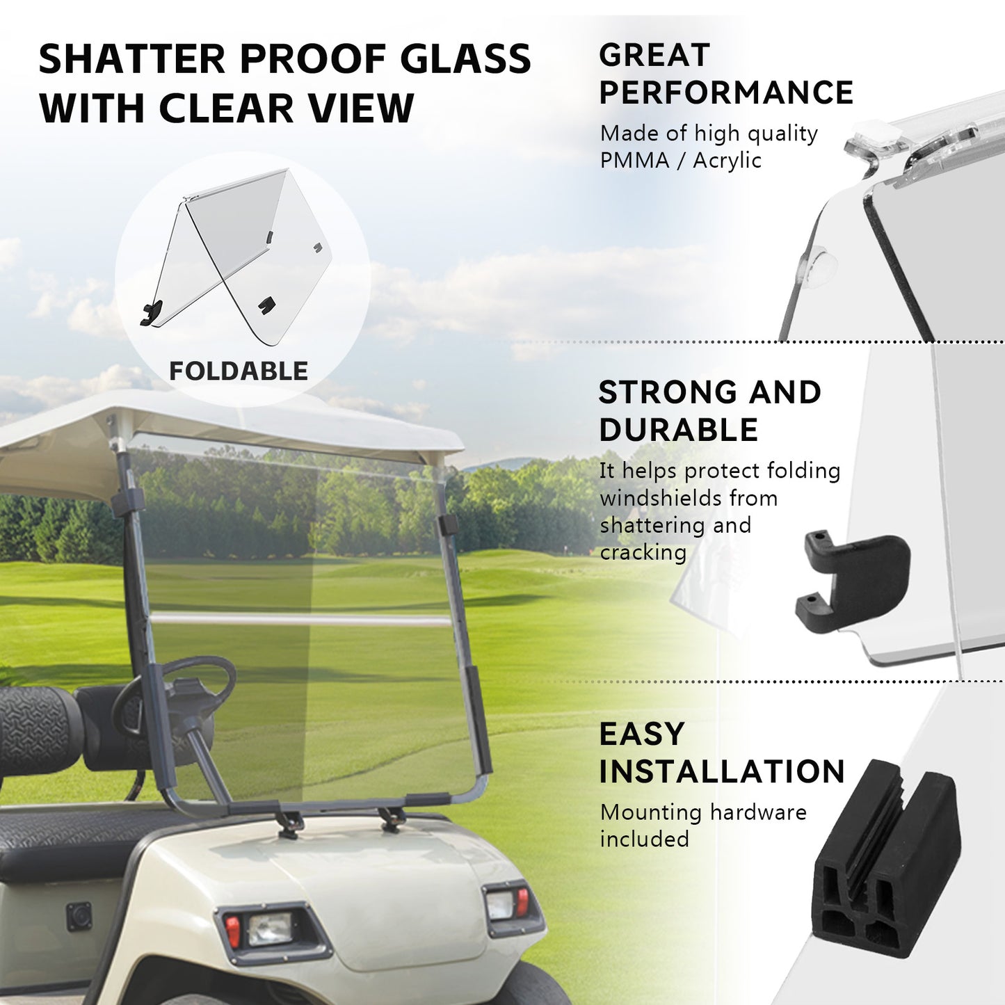 VPAHub YAMAHA G22 Clear Windshield