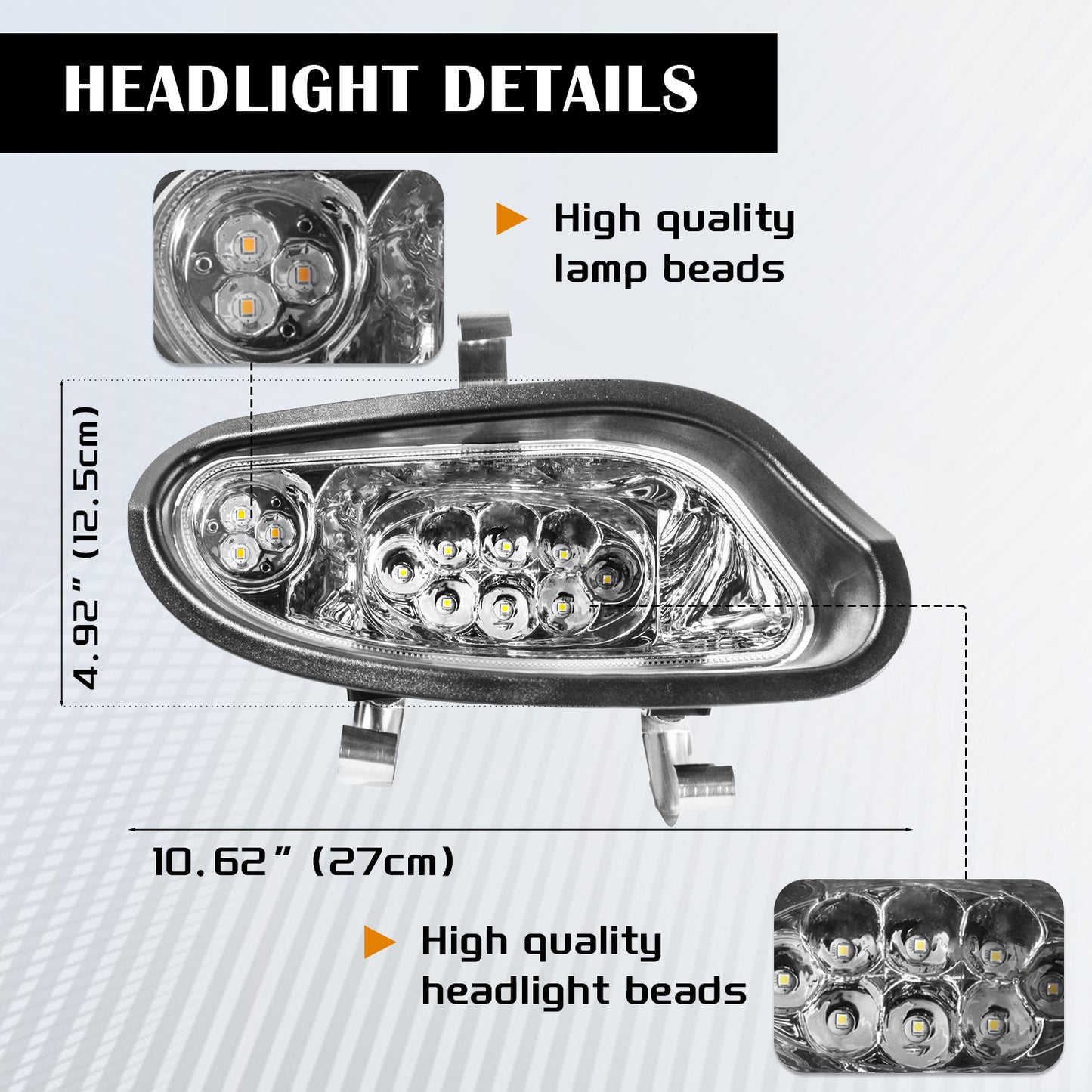 VPAHub EZGO TXT 2014+ Freedom LED Basic Light Kit 48V, 2 LED headlight, 2 LED taillight, 1 Basic wiring harness, instruction & hardware included