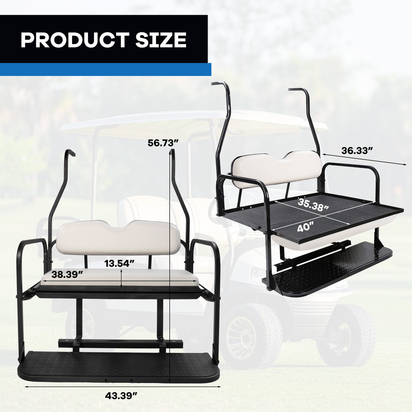VPAHub Club Car DS NEW White Seat Kit