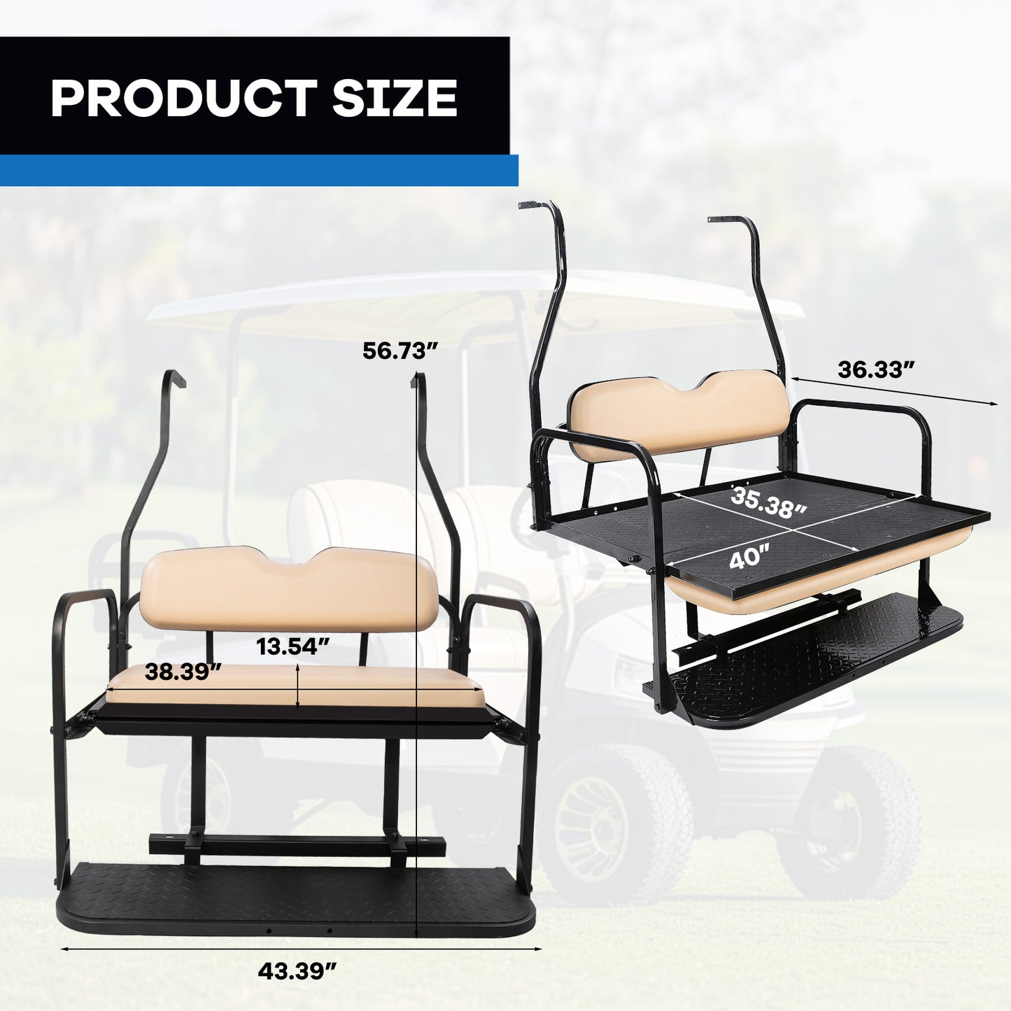 VPAHub Club Car DS NEW Buff Seat Kit