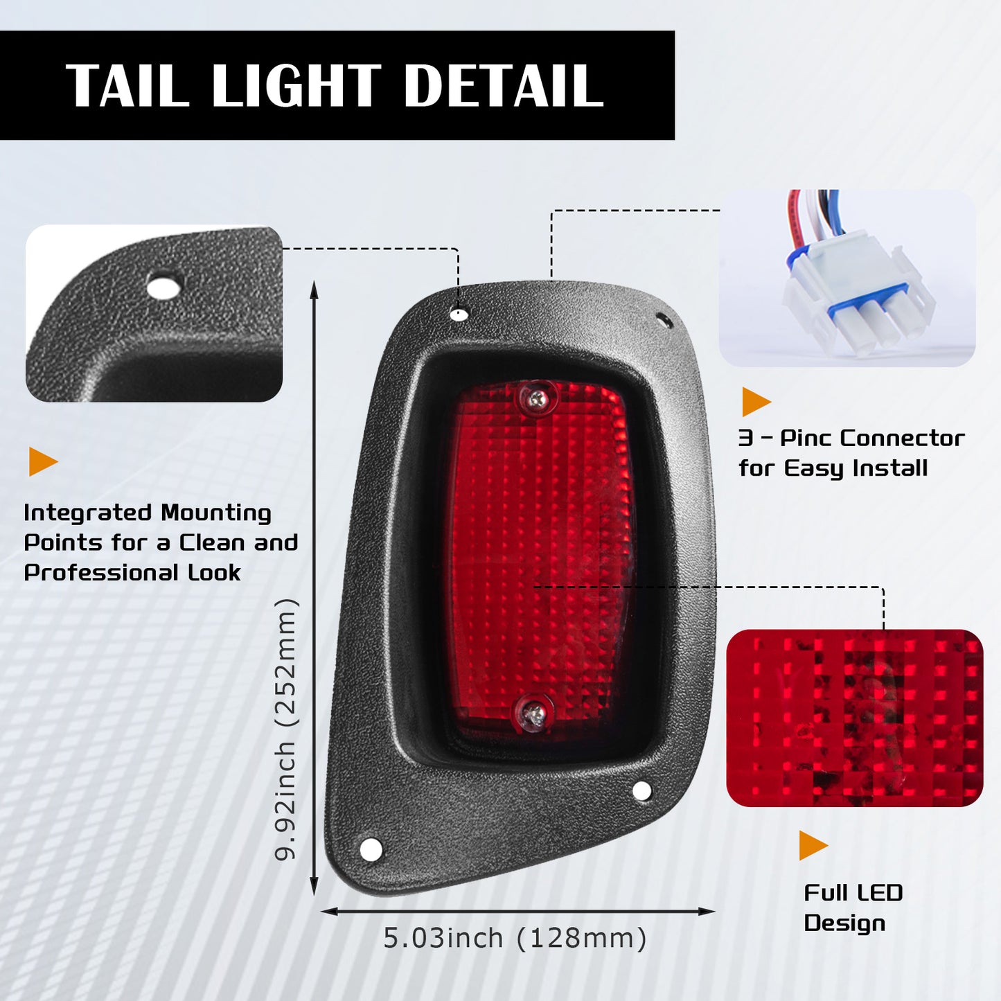 vpahub EZ-GO RXV 2016+ LED Basic Light Kit with upgraded harness