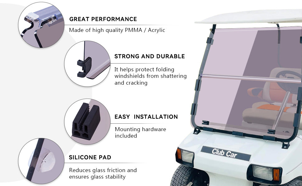 VPAHub Club Car DS NEW Tinted Windshield