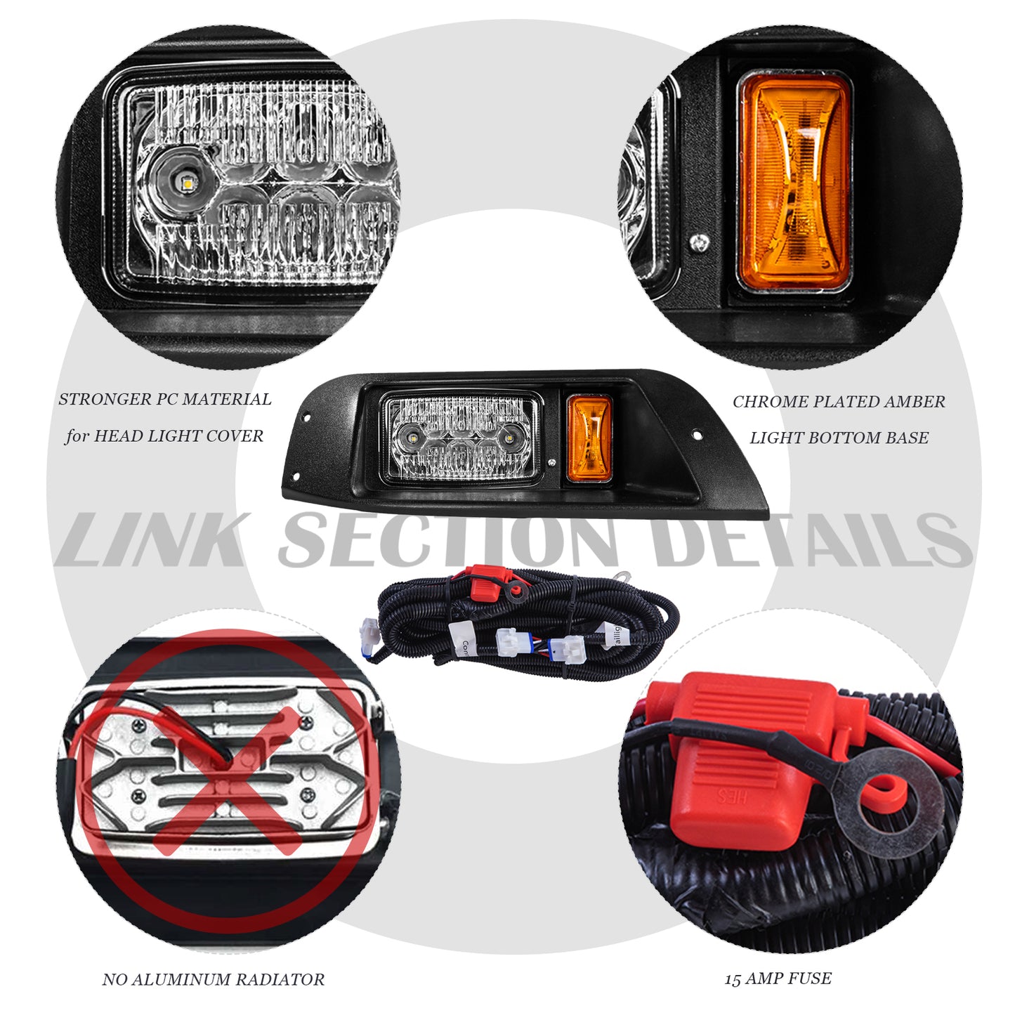 vpahub E-Z-GO PRE 2013 TXT LED Basic light kit with upgraded harness