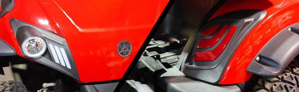 VPAHub Deluxe Light Kit Fit for YAMAHA Drive 2, LED headlight, LED taillight, Upgraded wiring harness, Deluxe turn signal switch, Horn, Steering wheel cover, Mechanical brake switch with bracket