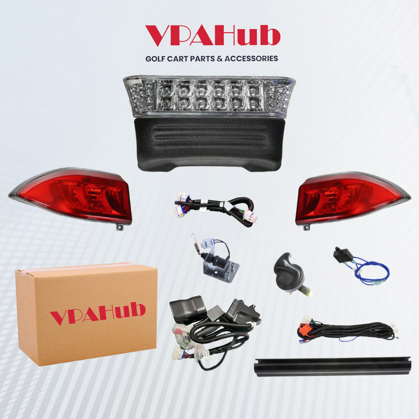vpahub Club Car Precedent LED High Low Beam light kit with Mechanical Brake Switch(04-08)