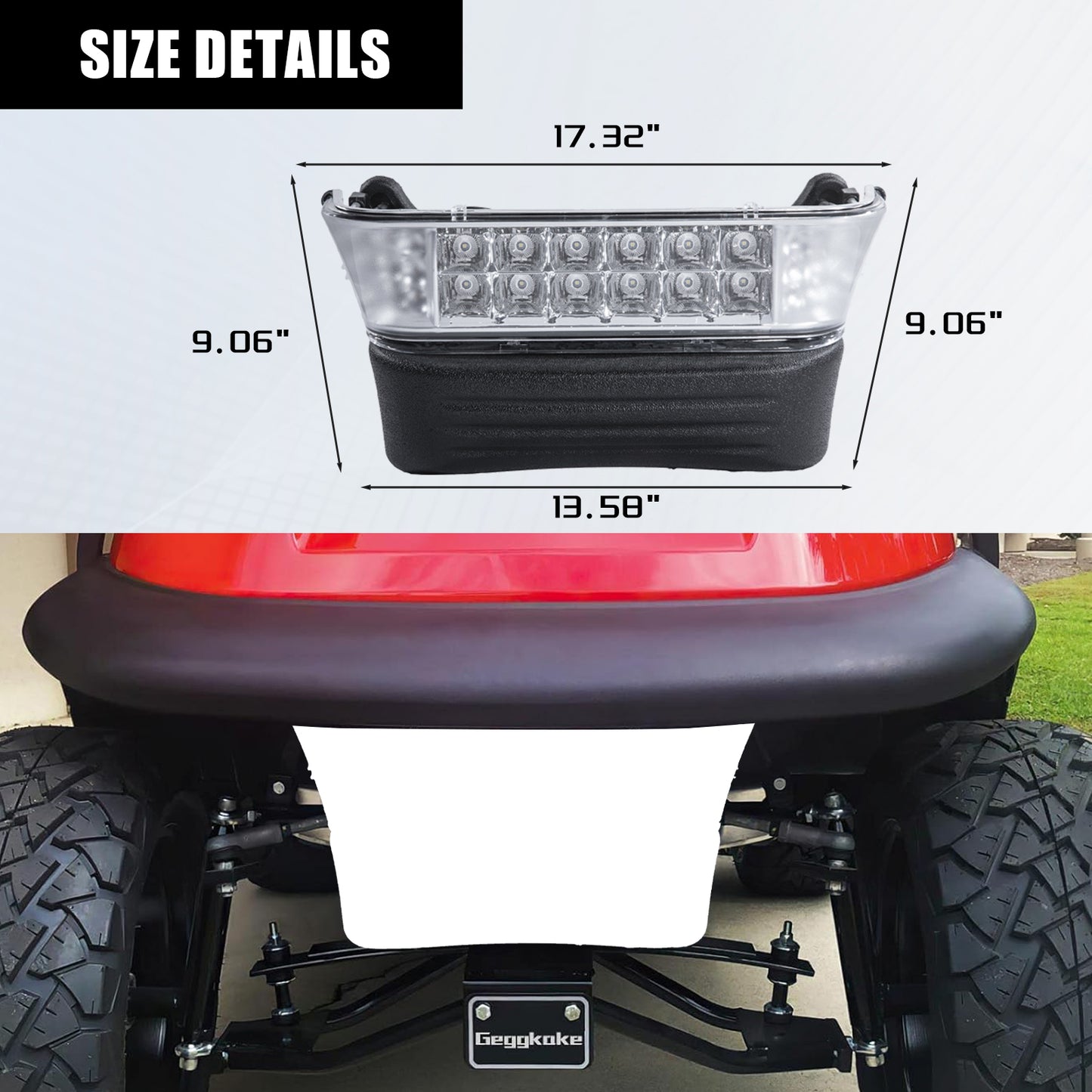 vpahub Club Car Precedent LED High Low Beam Light Kit with mechanical brake switch