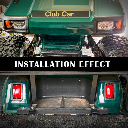 VPAHub Club Car DS LED Adjustable Light kit 48V, 2 LED headlight, 2 LED taillight, 1 Basic wiring harness, Instruction & hardware included