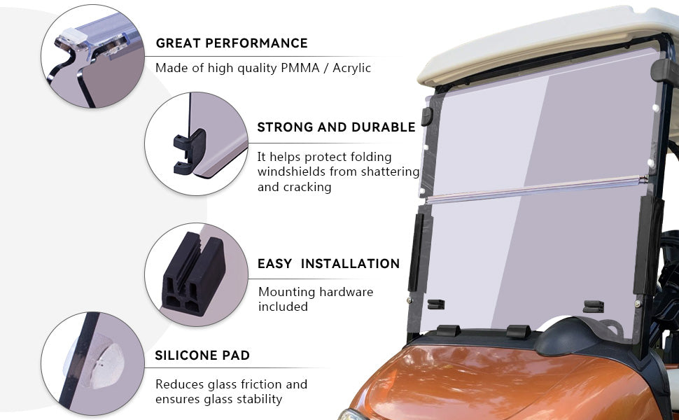 VPAHub EZGO RXV Tinted Windshield