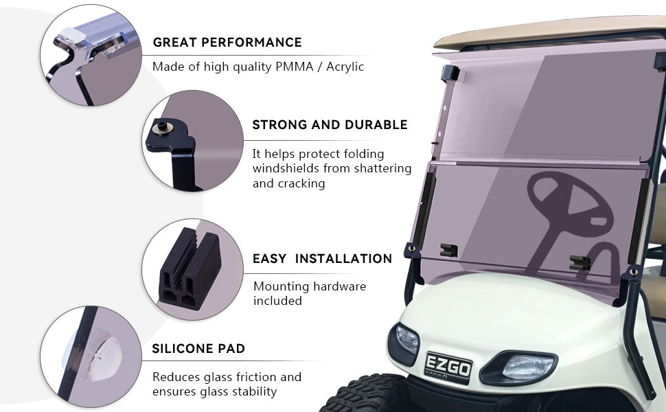 VPAHub EZGO 2014+ TXT Clear Windshield