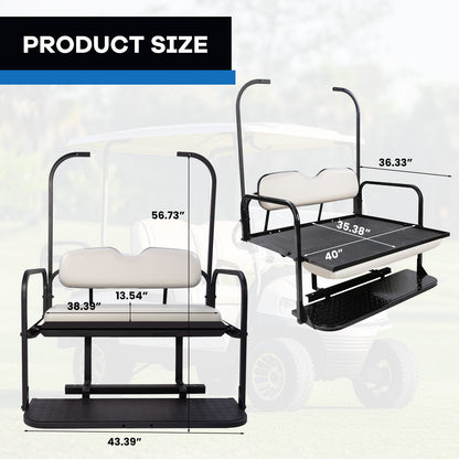 VPAHub Club Car DS OLD & NEW White Seat Kit, Fit for 1982-2007 Models