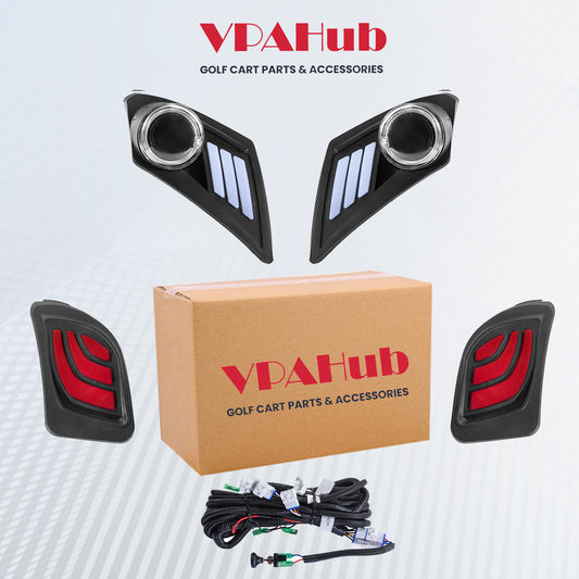 VPAHub Basic Light Kit Fit for YAMAHA Drive 2, 2 LED headlight, 2 LED taillight, 1 Basic wiring harness Instruction & hardware included