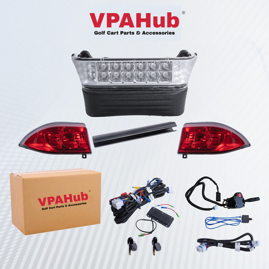 VPAHub Club Car Precedent LED High Low Beam Light Kit with Brake Pad