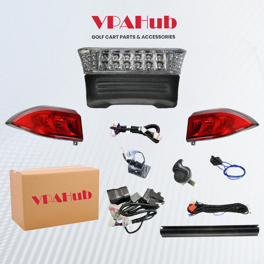 VPAHub Club Car Precedent LED High Low Beam Light Kit with Mechanical Brake Switch(04-08)