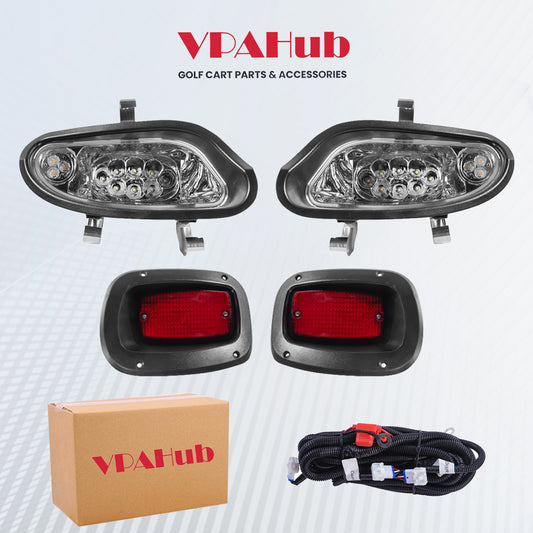 VPAHub EZGO TXT 2014+ Freedom LED Basic Light Kit 48V, 2 LED headlight, 2 LED taillight, 1 Basic wiring harness, instruction & hardware included